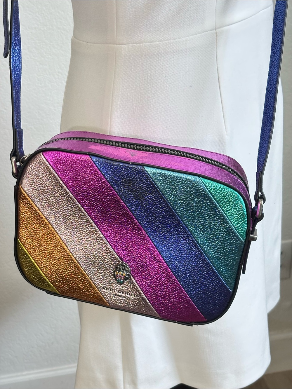 Authentic Kurt Geiger London Rainbow Camera Kensington Crossbody Bags